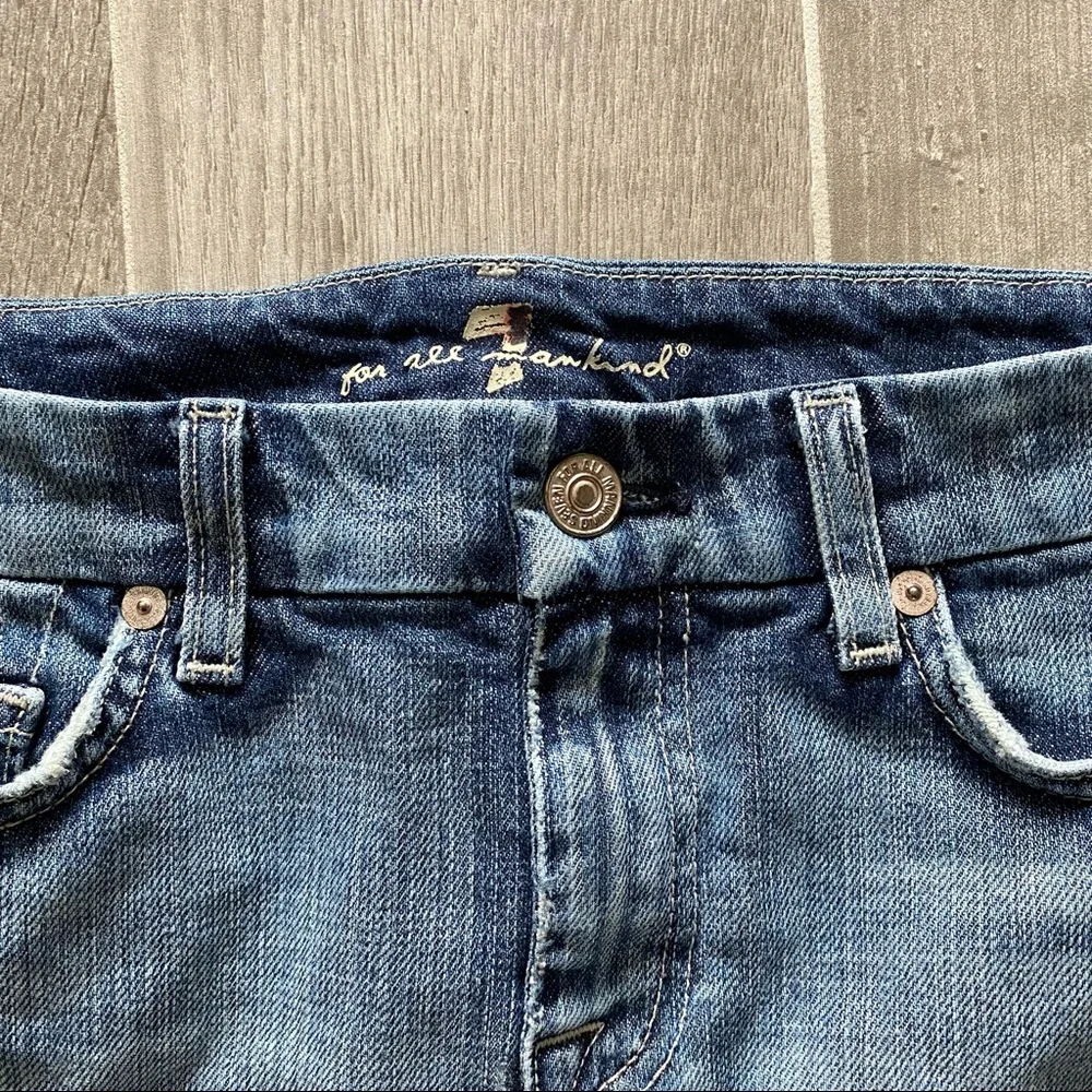 7 For All Mankind denim mini skirt with A pocket - Picture 2 of 6